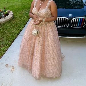 ROSE GOLD PROM DRESS